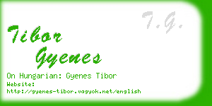 tibor gyenes business card